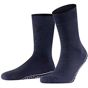 FALKE House Socks Home Pads Cotton Wool Size 35-50 Men Black Grey Many Other Colours Reinforced Hut Socks Without Pattern Breathable Pimple Print Non-Slip on the Sole 1 Pair (Homepads M Hp) Blue (Marine 6120) Plain Blickdicht, size: 47-50