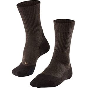 FALKE Men's Hiking Socks TK 2 Wool, Calf Length Hiking Socks with 70% Merino Wool for Light Hiking Shoes (Category A and A/B), 1 Pair, Various Colours, Sizes UK 6-9, UK 10-13., brown, 46-48