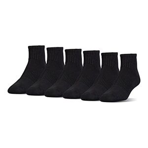 Under Armour Men's UA Charged Cotton 2 Quarter Socks, Black, Pack of 6, L