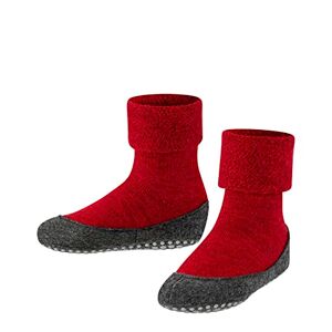 FALKE Unisex Children's Cosyshoe House Socks, Wool, Black, Grey, Many Other Colours, Reinforced Slipper Socks without Pattern, Breathable, Plain, Nub, Print, Non-Slip on the Sole, 1 Pair, Red Fire 8150