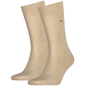 Tommy Hilfiger Men's Classic Socks, Pack of 2 (Classic Socks) Light beige melange Plain, size: 47-49