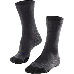 FALKE TK2 Cool Men's Hiking Socks, Functional Fibre, Calf Length, Hiking Socks without Merino Wool for Lightweight Hiking Shoes, Pack of 1, grey, 42-43