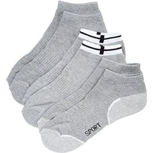 Nur Der Men's Herren Sneaker Socken Sport 3er, 485531 Ankle Socks, Grey (graumelange), 7