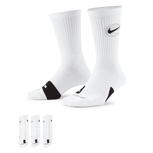 Nike ike Everyday Crew-basketballstrømper (3 par) - hvid hvid 46-50