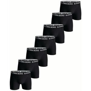 Björn Borg Cotton Stretch Shorts 7-pack Black - Str. S   7 stk.