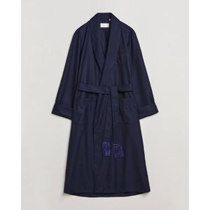 Derek Rose Pure Wool Dressing Gown Navy men M Blå