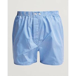 Derek Rose Classic Fit Cotton Boxer Shorts Blue Gingham men M Blå