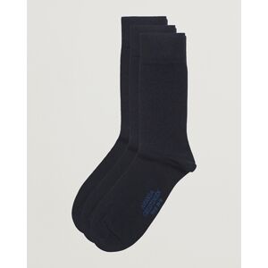 Amanda Christensen 3-Pack True Cotton Socks Dark Navy men 39-42 Blå