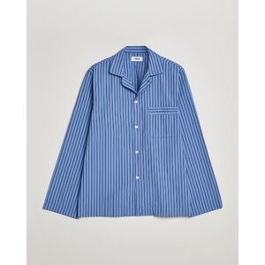 Tekla Poplin Pyjama Shirt Boro Stripes men M Blå