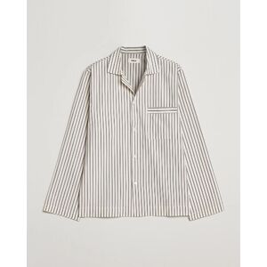 Tekla Poplin Pyjama Shirt Hopper Stripes men XL Beige