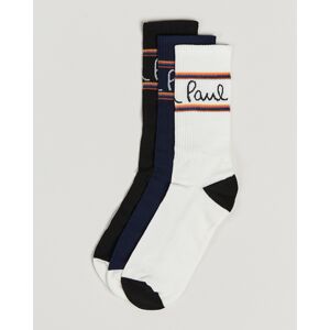 Paul Smith 3-Pack Logo Socks Black/White men One size Hvid,Sort