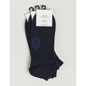 Amanda Christensen 3-Pack True Cotton Sneaker Socks Dark Navy men 39-42 Blå