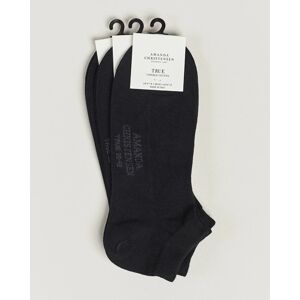 Amanda Christensen 3-Pack True Cotton Sneaker Socks Black men 43-46 Sort