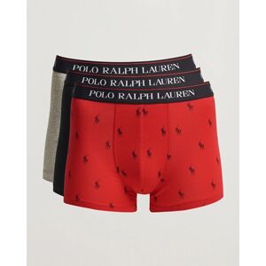 Polo Ralph Lauren 3-Pack Cotton Stretch Trunk Heather/Red PP/Black men M Flerfarvet,Rød