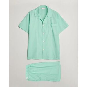 Derek Rose Shortie Cotton Pyjama Set Mint men XL Grøn