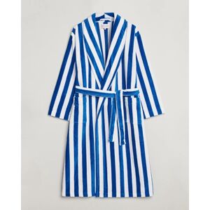 Derek Rose Cotton Velour Striped Gown Blue/White men L Flerfarvet