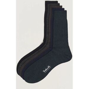 Pantherella 5-Pack Naish Merino/Nylon Sock Navy/Black/Charcoal/Chocolate/Racing Gr men One size