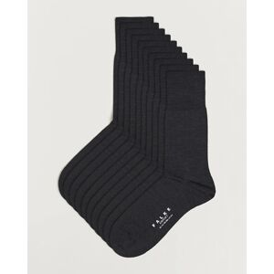 Falke 10-Pack Airport Socks Anthracite Melange men One size Grå