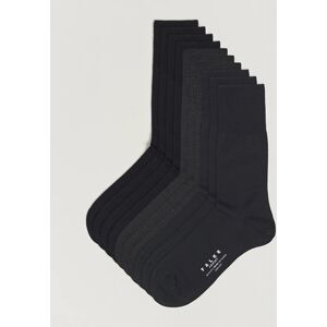 Falke 10-Pack Airport Socks Black/Dark Navy/Anthracite Melange men One size Sort,Blå,Grå