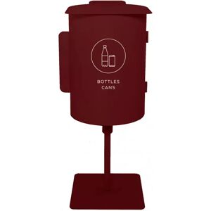 TreCe Affaldsbeholder Birdie - Single, Udførelse Bottles/Cans - 43 L, Farve Vinrød