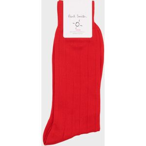 Paul Smith Plain Rib Socks Red ONESIZE