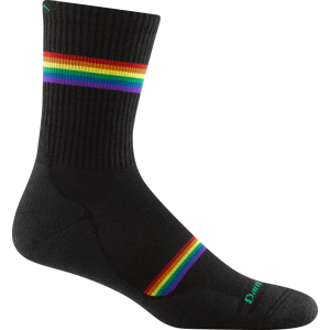 Darn Tough Men's Prism Micro Crew Lightweight Running Sock with Cushion Black XL (46-49.5), Black