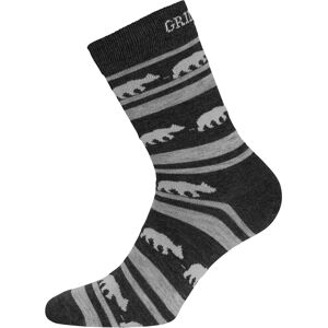 Gridarmor Striped Bear Merino Socks Dark Grey Melange 44-47, Dk. Greymelange