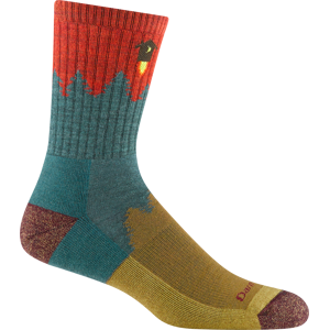 Darn Tough Men's Number 2 Micro Crew Midweight Hiking Sock Teal M, Teal