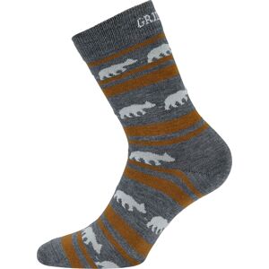 Gridarmor Striped Bear Merino Socks Grey/beige/white 40-43, Grey/beige/white