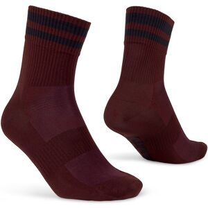 Gripgrab Original Stripes Crew Socks Dark Red XS (35-38), Dark Red