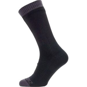 Sealskinz Waterproof Warm Weather Mid Length Sock Black/Grey XL, Black/Grey