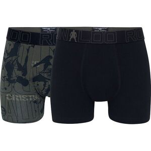 Ronaldo Boxershorts - 2-Pak - Sort/grøn - Jbs - 7-9 År (122-134) - Boxershorts