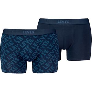 Levi'S Boxershorts - 2-Pak - Boxer Brief - Blue Kombi - Levis - S - Small - Boxershorts