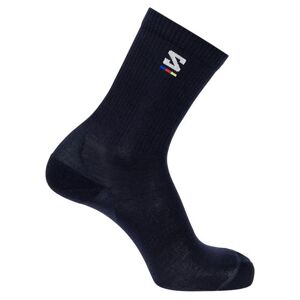 Salomon Sunday Smart Crew Sock, Dark Sapphire / White L