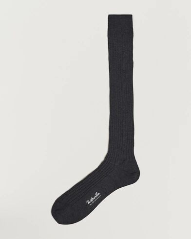 Pantherella Vale Cotton Long Socks Dark Grey men 10 (39) Grå