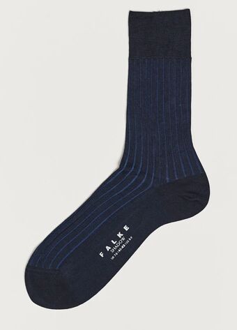 Falke Shadow Stripe Sock Navy men 45-46 Blå