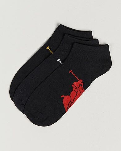 Polo Ralph Lauren 3-Pack Big Pony Sneaker Sock Black men One size Sort
