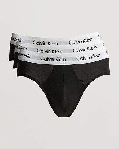 Calvin Klein Cotton Stretch Hip Breif 3-Pack Black men M Sort