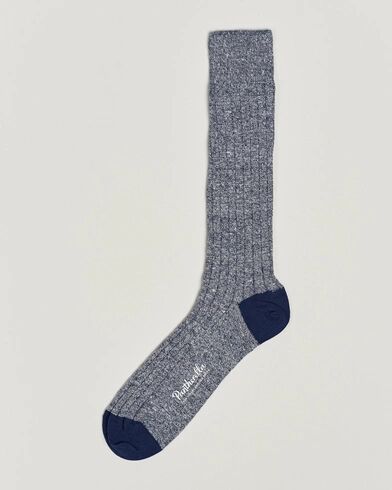 Pantherella Hamada Linen/Cotton/Nylon Sock Indigo men L (45-47) Blå