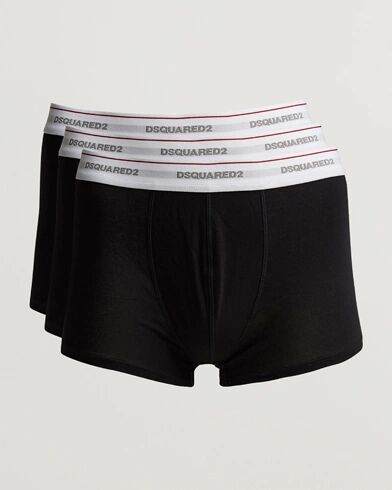 Dsquared2 3-Pack Cotton Stretch Trunk Black men XL Sort