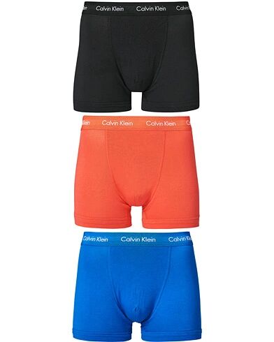 Calvin Klein Cotton Stretch Trunk 3-Pack Blue/Strawberry/Black men M Sort