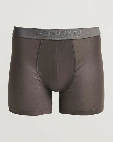 Bresciani Cotton Boxer Trunk Grey men XL Grå