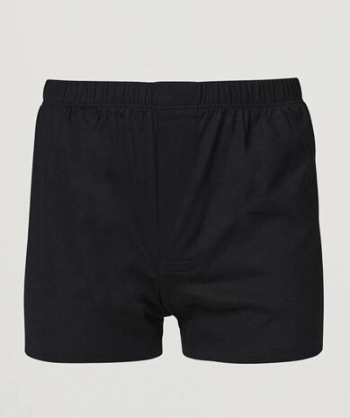 Bresciani Cotton Boxer Brief Black men XL Sort