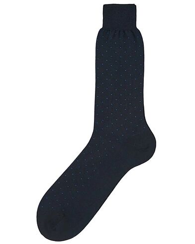 Bresciani Cotton Dot Short Socks Navy men L (43-44) Blå