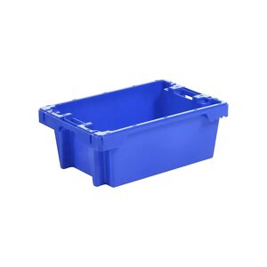 kaiserkraft Caja apilable por giro, A x H interiores 469 x 221 mm, azul, 32 l