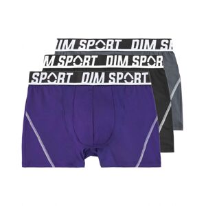 DIM. Pack 3 Boxer DIM SPORT MICRO 8EW Negro-Gris-Violeta A9M M Surtido 3 colores