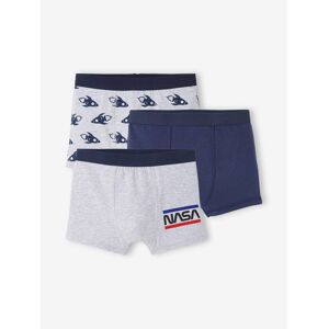 Pack de 3 boxers NASA® azul oscuro liso con motivos