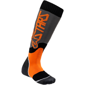 Calcetines Infantil Alpinestars Youth Mx Plus-2 Gris Naranja  4741920-9040