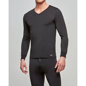 IMPETUS Camiseta de hombre cuello en Pico Thermo NEGRO (L)