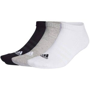 Calcetines Adidas Tobilleros SPW Cushioned Negro Blanco Gris 3 Pares -  -40-42